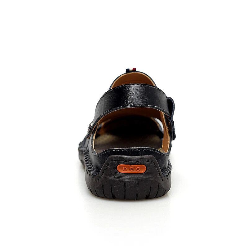Summer Men's Leather Sandals Water Shoes Casual Fisherman Beach Slippers Driving