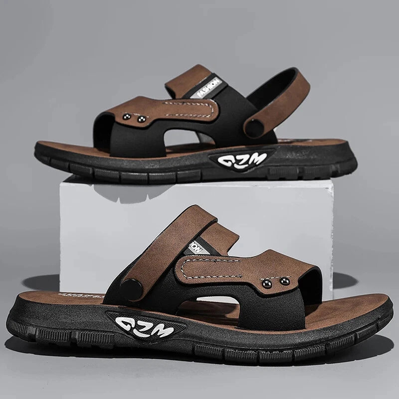 Men Lightweight Beach Sandals Summer Slippers Slip On Flats Slides Casual Shoes