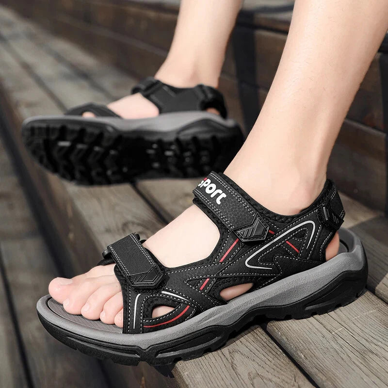 Summer Men's Sandals Outdoor Beach Platform Wading Shoes Soft Non-Slip Slippers