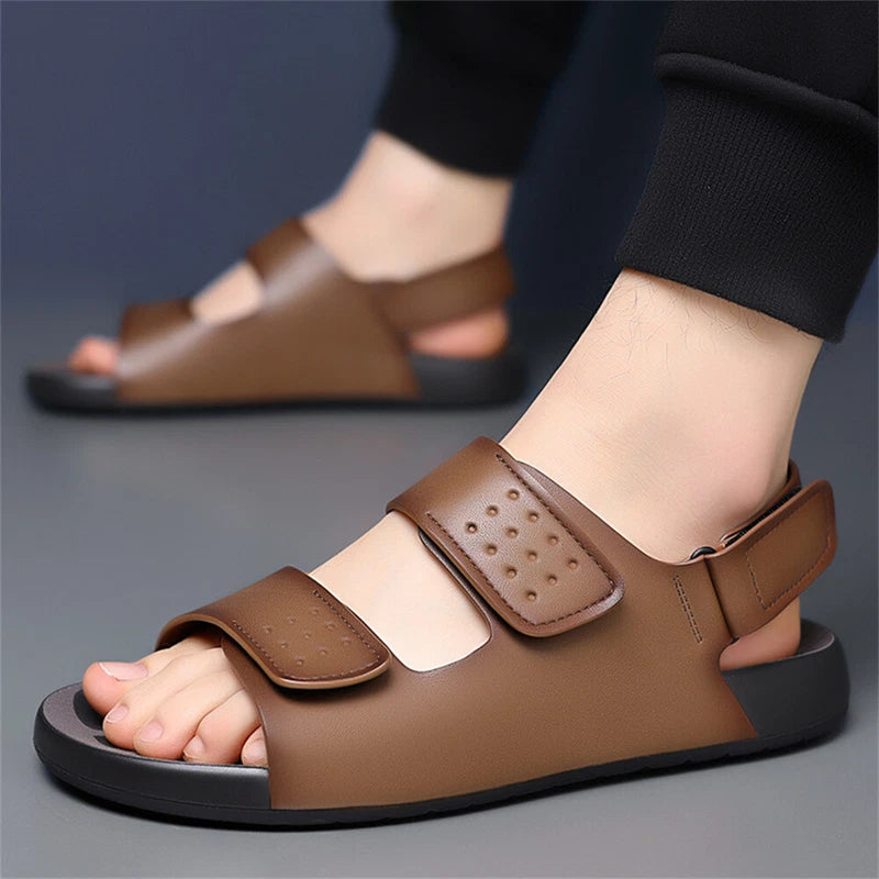 Men Leather Sandals Classic Men Shoes Slippers Soft Sandals