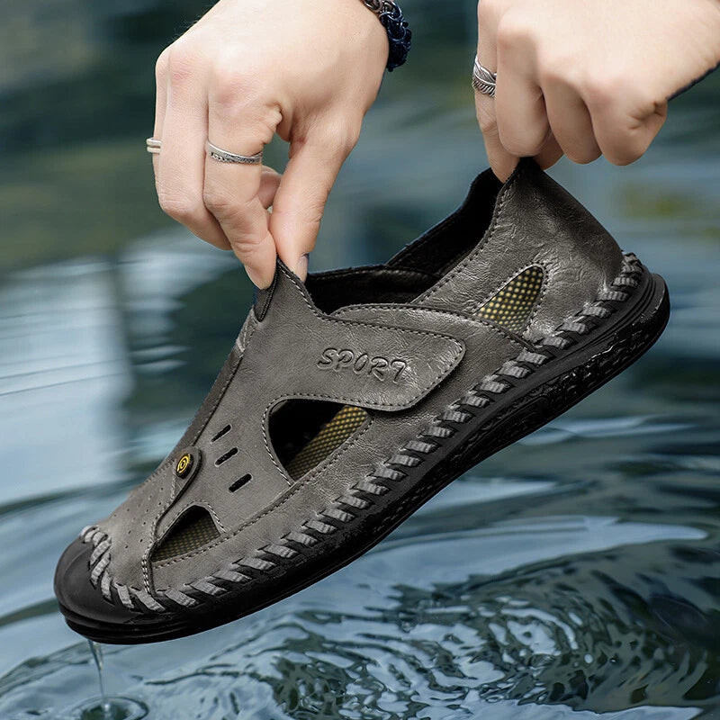 Men Breathable Sandals Outdoor Casual Slides Lightweight Slip-on Beach Slipper