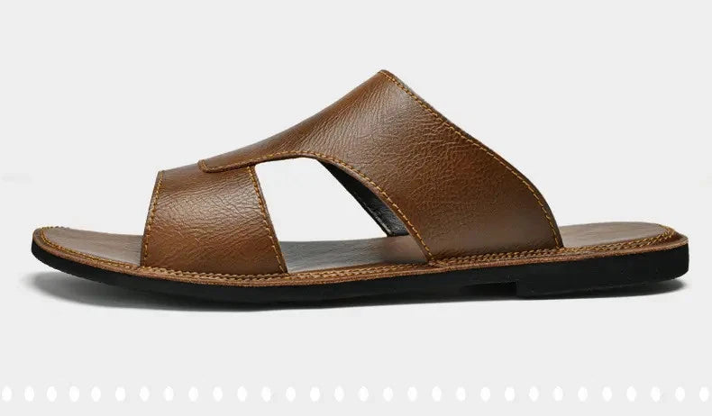 38-47 Plus Size Men's Open Toe Slippers Sandals Beach Holiday Flats Shoes Summer