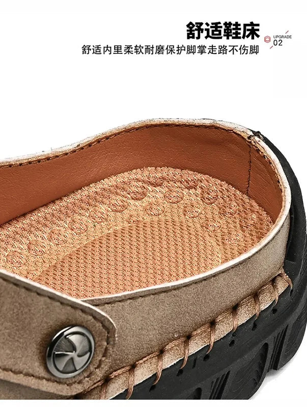 38-48 Plus Size Mens Closed Toe Hollow Out Slingback Sandals Beach Slipper Shoes