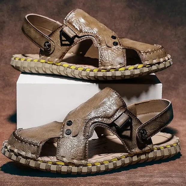 Mens Closed Round Toe Hollow Out Slingbacks Sandals Slippers Beach Holiday Shoes