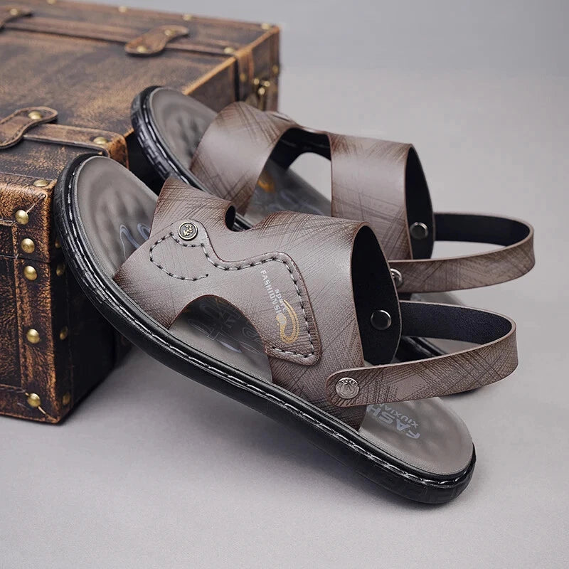 Classic Men Sandals Outdoor Handmade Slippers Lightweight Non Slip Beach Shoes