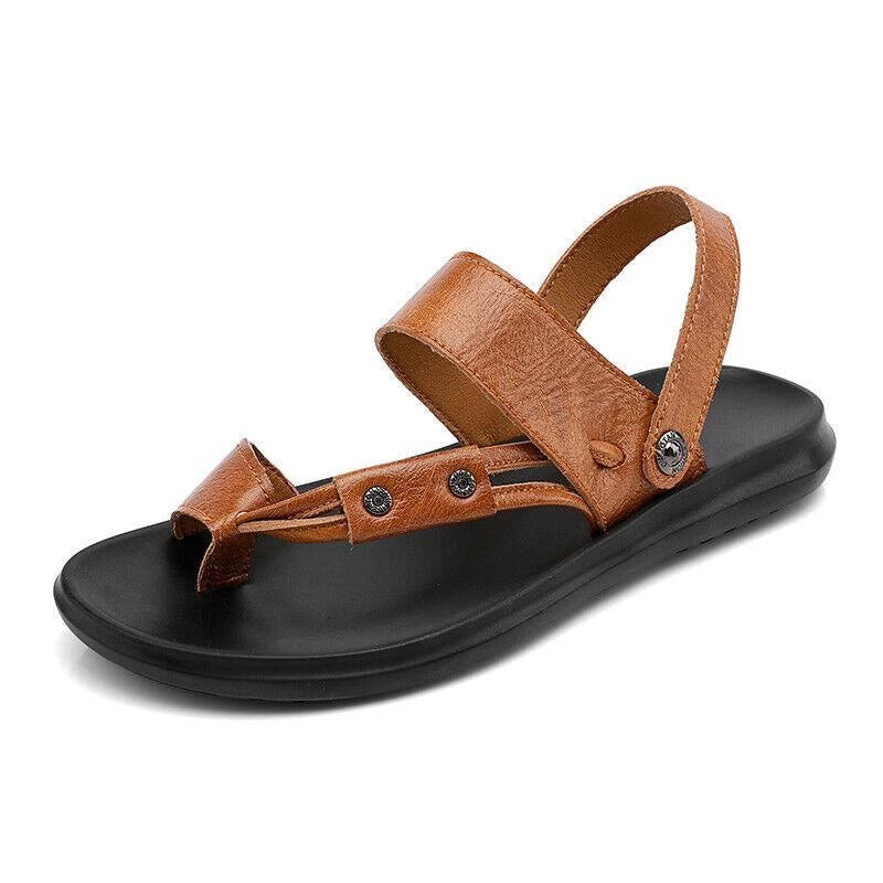 Men's Summer Beach Casual Ring Toe Slippers Flats Slingbacks Sandals Shoes 38-44