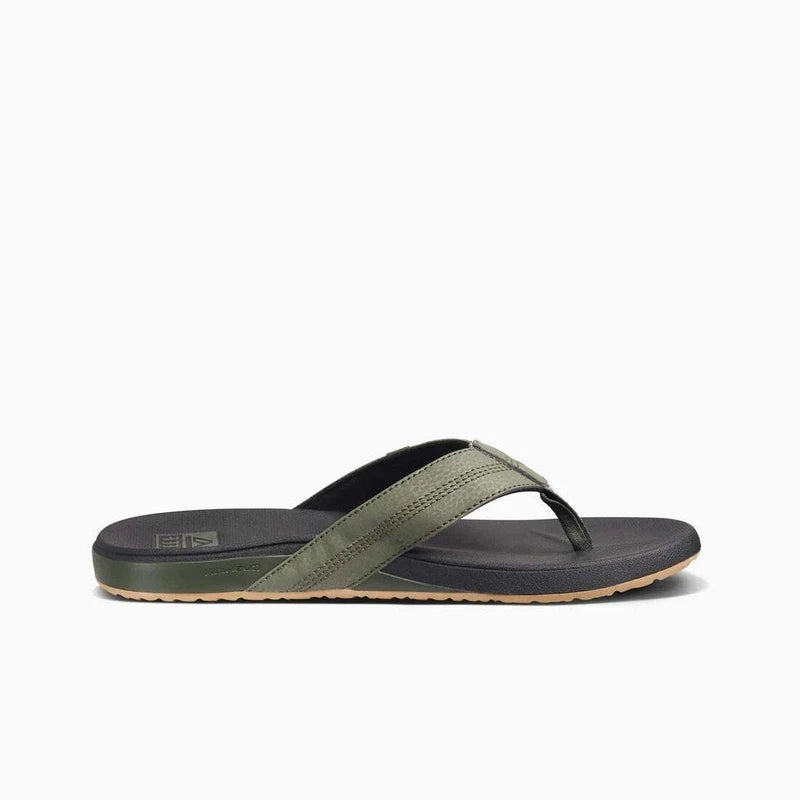 Reef Men’s Cushion Phantom Flip-Flop – Geo Olive, Comfortable, Waterproof & Non-