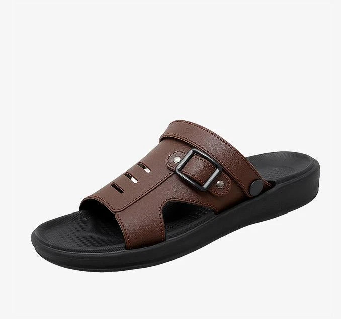 Men's Beach Sandals Shoes Peep Toe Casual Flat Summer Slippers Comfort New 39-45