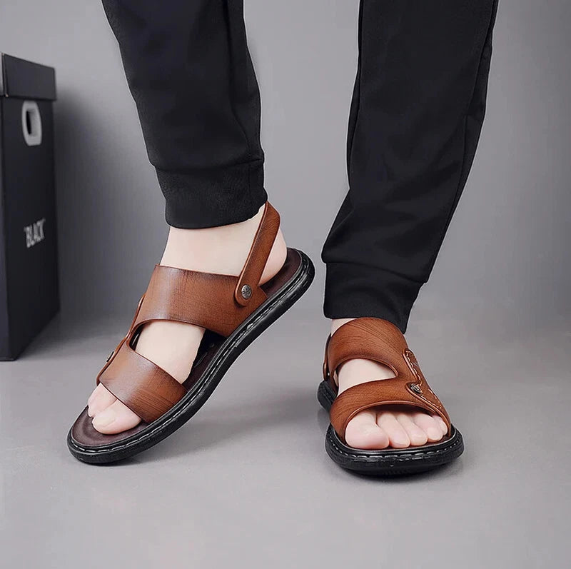Classic Men Sandals Outdoor Handmade Slippers Lightweight Non Slip Beach Shoes