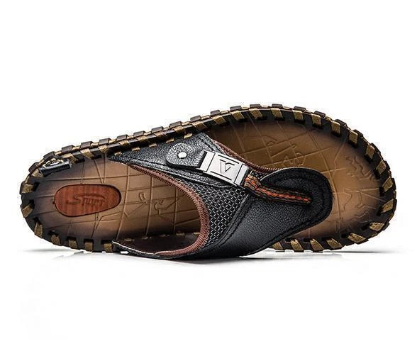 Men's Leisure Flat Summer Flip Flops Slippers Beach Sandals Shoes Oversize Sport