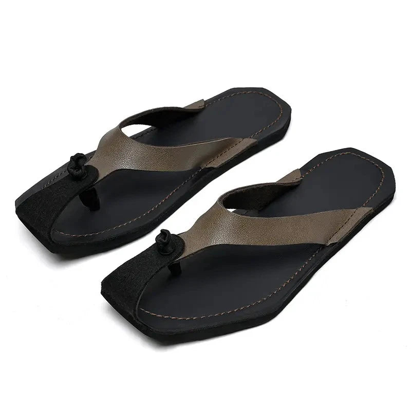 Men's Flip Flops Sandals Beach Slippers Falt Shoes Summer Oversize Fashion Chic