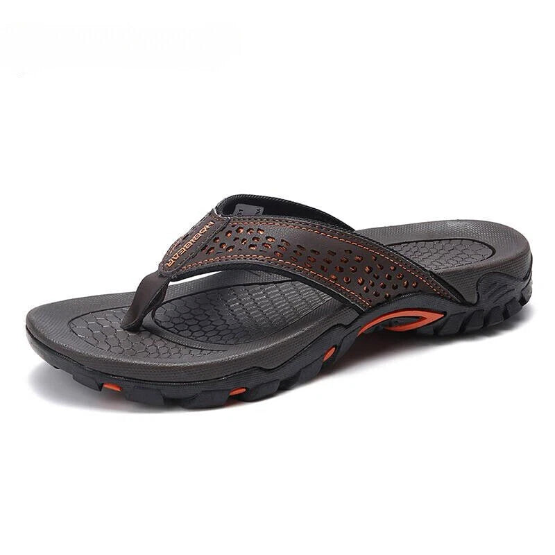 Summer Men Flip Flops Slippers Outdoor Flats Slides Beach Shoes Size 40-50