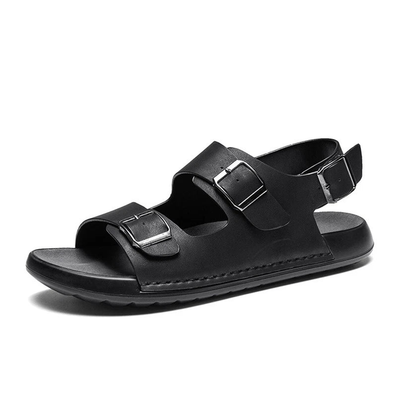 Men Leather Sandals Classic Men Shoes Slippers Soft Sandals