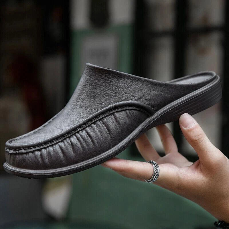 Men's Slippers Slip on Flats Beach close toe Sandals Shoes casual