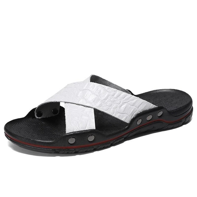 Men Slippers Slip on Flats Slides Beach Sandals Casual Shoes Big Size 38-48