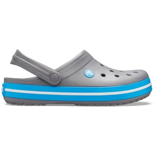 CROCS UNISEX ADULT CROCBAND CLOG - SIZE: MEN 9 WOMEN 11 - CHARCOAL/OCEAN