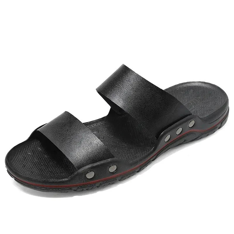 38-48 Sz Mens Open Toe Slip on Slippers Sandals Beach Holiday Summer Flats Shoes