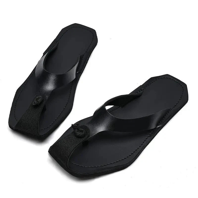Men's Flip Flops Sandals Beach Slippers Falt Shoes Summer Oversize Fashion Chic