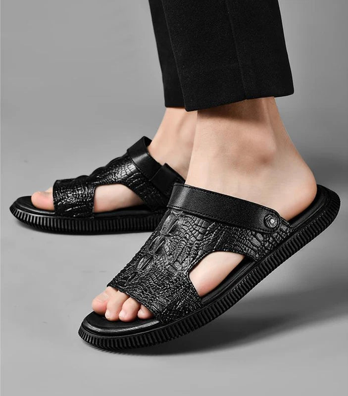 Men's Casual Slippers Shoes Flats Summer Beach Peep Toe Comfort Sandal 38-45 New