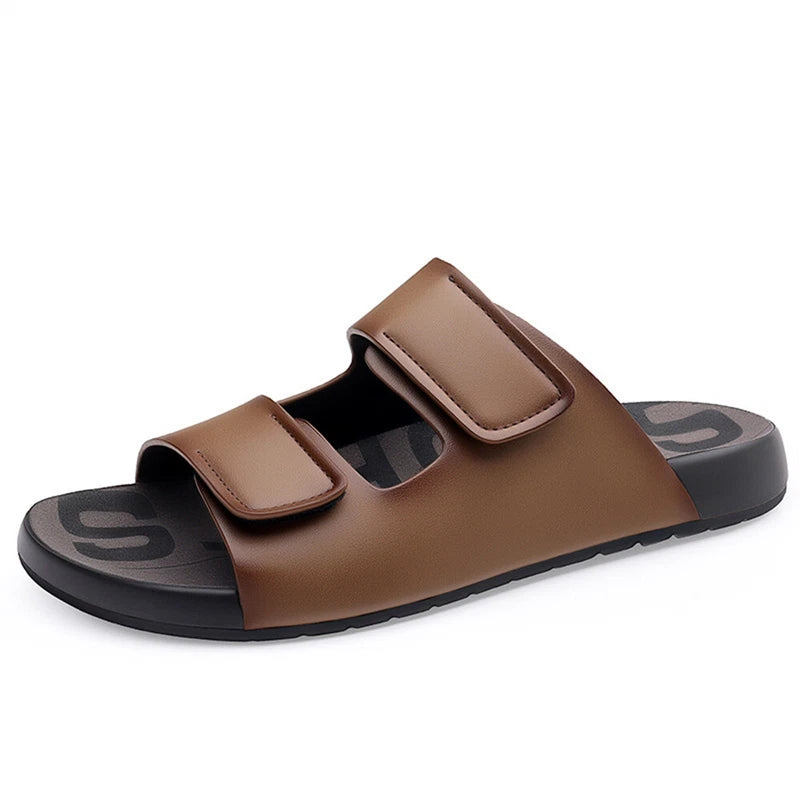 Men Leather Sandals Classic Men Shoes Slippers Soft Sandals