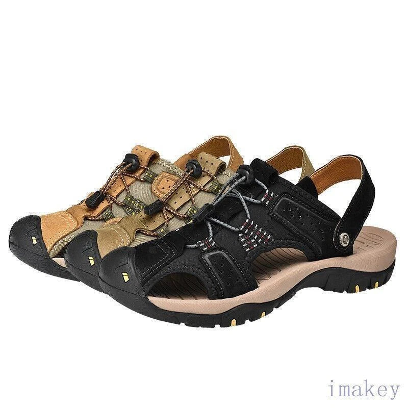 Mens Summer Slip On Sandals Beach Outdoor Sports Closed Toe Casual Slippers 2025