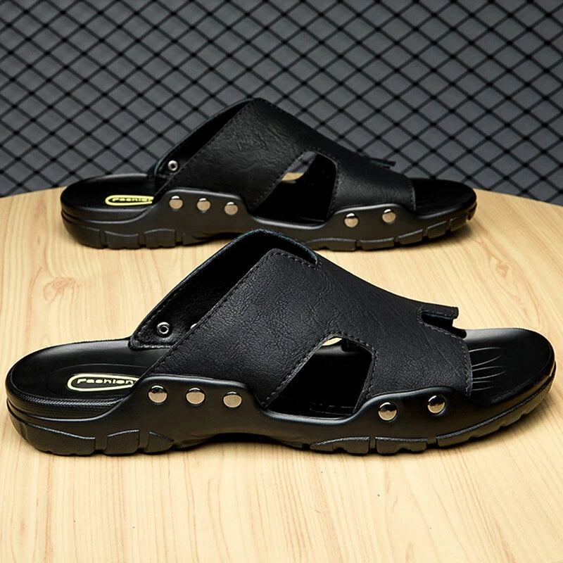 Plus Size Sandals Slippers Men's Open Toe Flats Flips Flops Beach Outdoor New