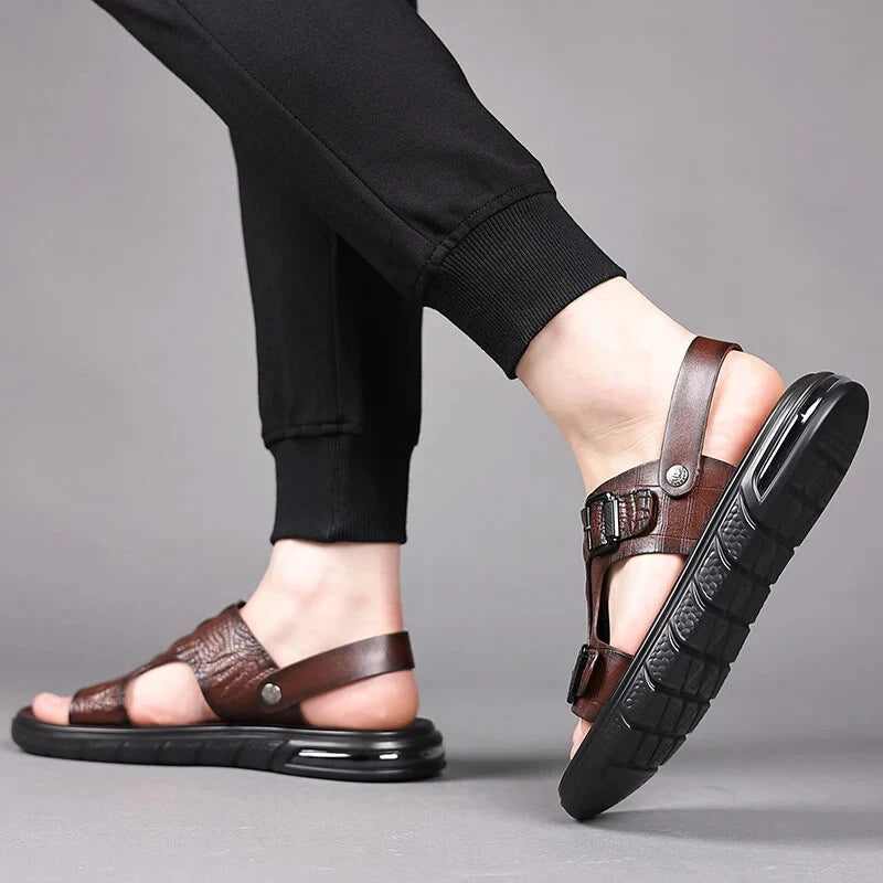 Men's Casual Beach Shoes Summer Sandals Slippers Slip On Flats Slides Footwear