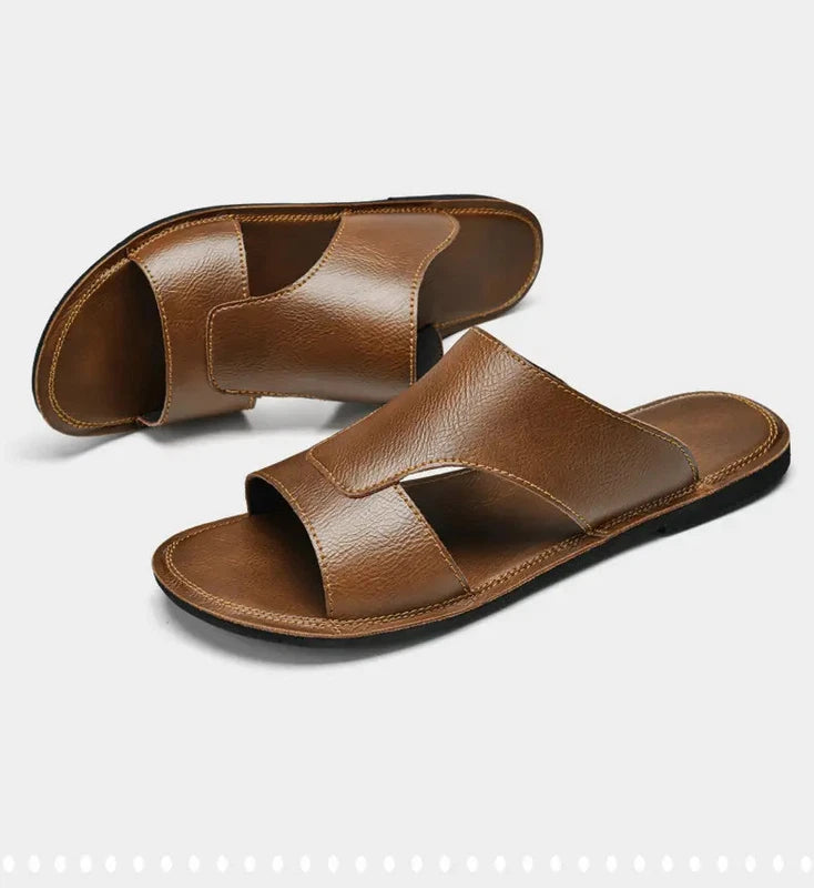 38-47 Plus Size Men's Open Toe Slippers Sandals Beach Holiday Flats Shoes Summer