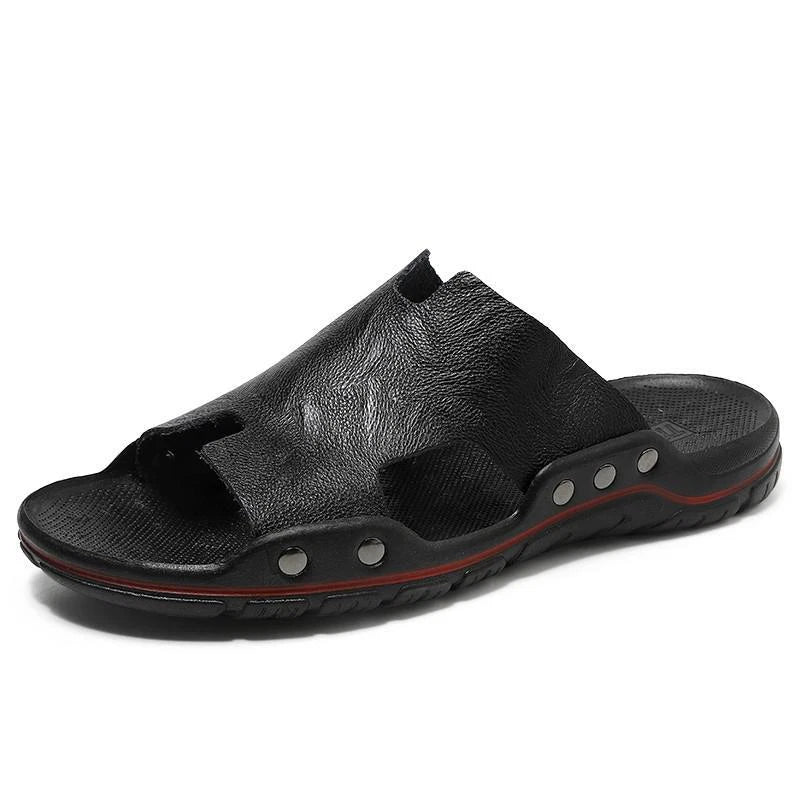 Men Slippers Slip on Flats Slides Beach Sandals Casual Shoes Big Size 38-48