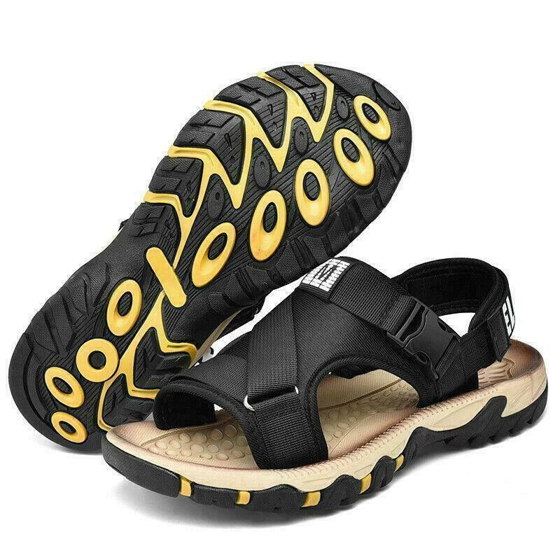 Men's Summer Beach Slippers Casual Outdoor Shoes Open Toe Sandals Oversize Beach