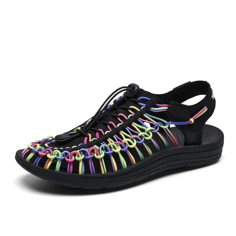 Summer Men Half Drag Slippers Breathable Beach Sandals Comfortable Flat Sneakers