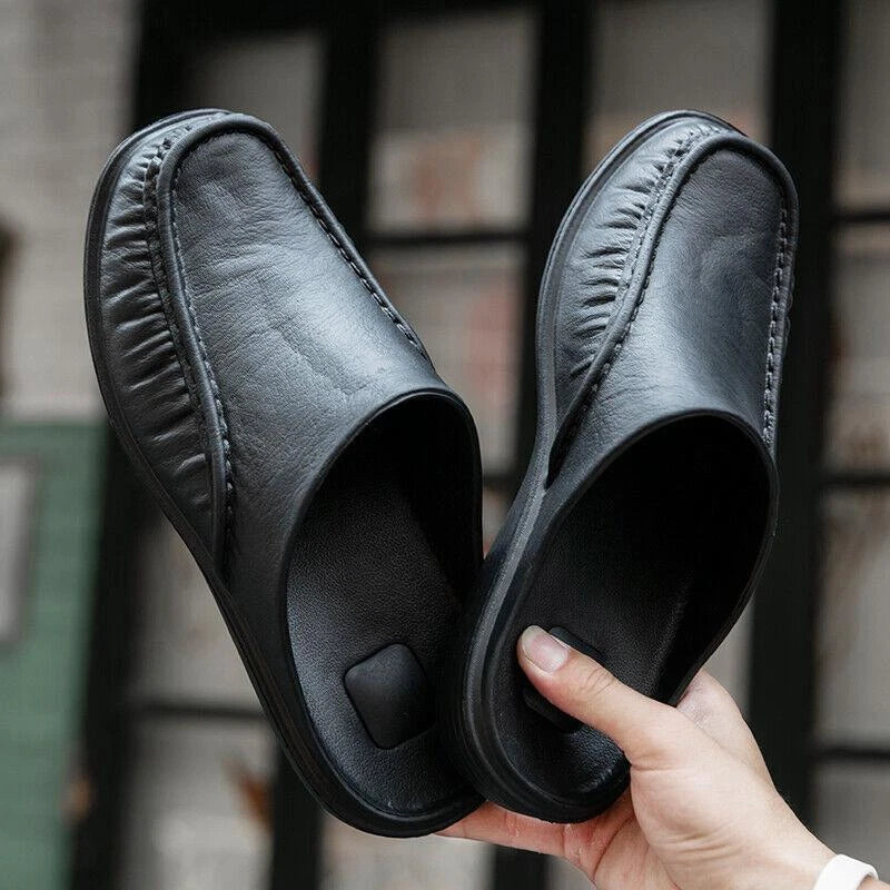 Men's Slippers Slip on Flats Beach close toe Sandals Shoes casual