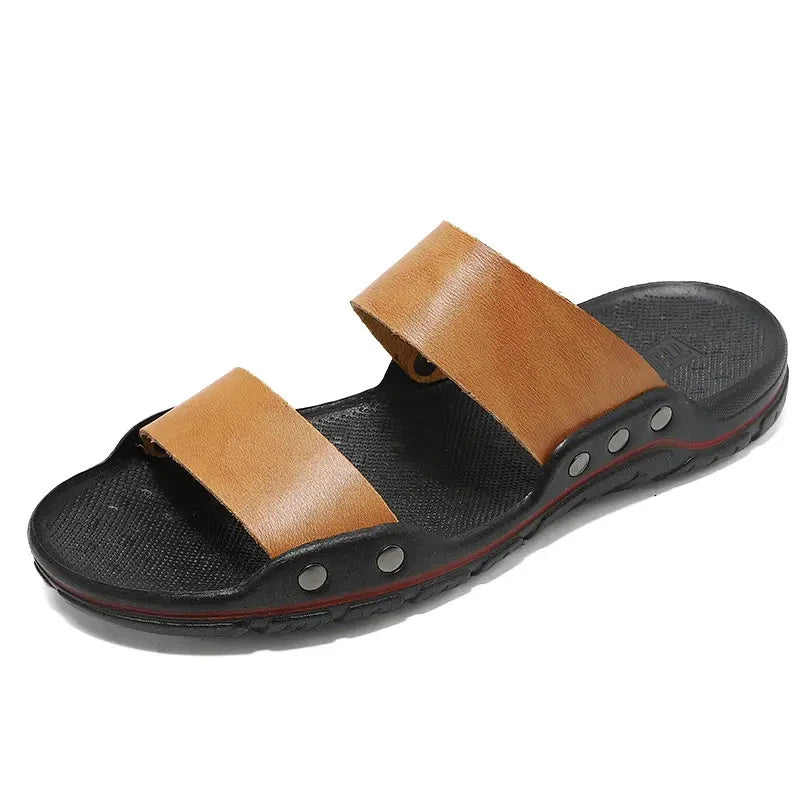 38-48 Sz Mens Open Toe Slip on Slippers Sandals Beach Holiday Summer Flats Shoes