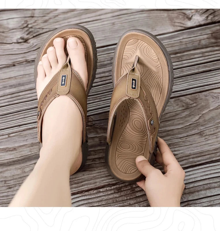 Men Casual Shoes Slippers Soft Bottom Comfortable Sandals Slip On Flats Slides