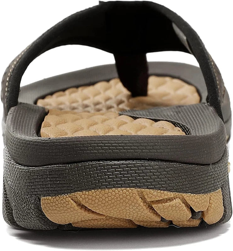 KUBUA Men's Beach Flip-Flops Water Sandals Outdoor Athletic Thong Sandal...