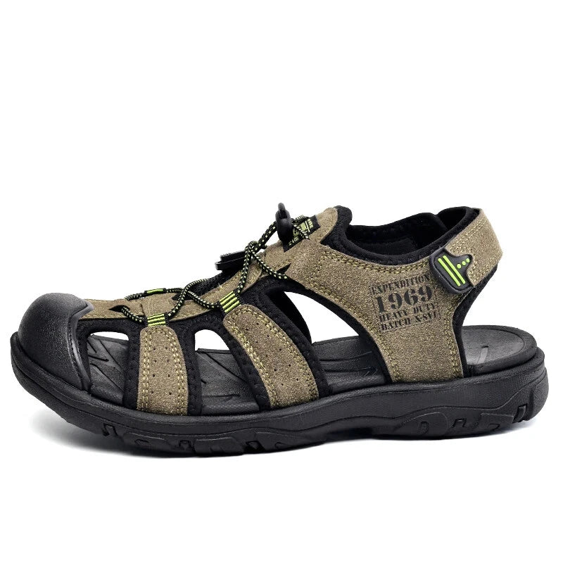 Male Casual Outdoor Sandals Summer Breathable Flat Beach Shoes Comfort Slippers