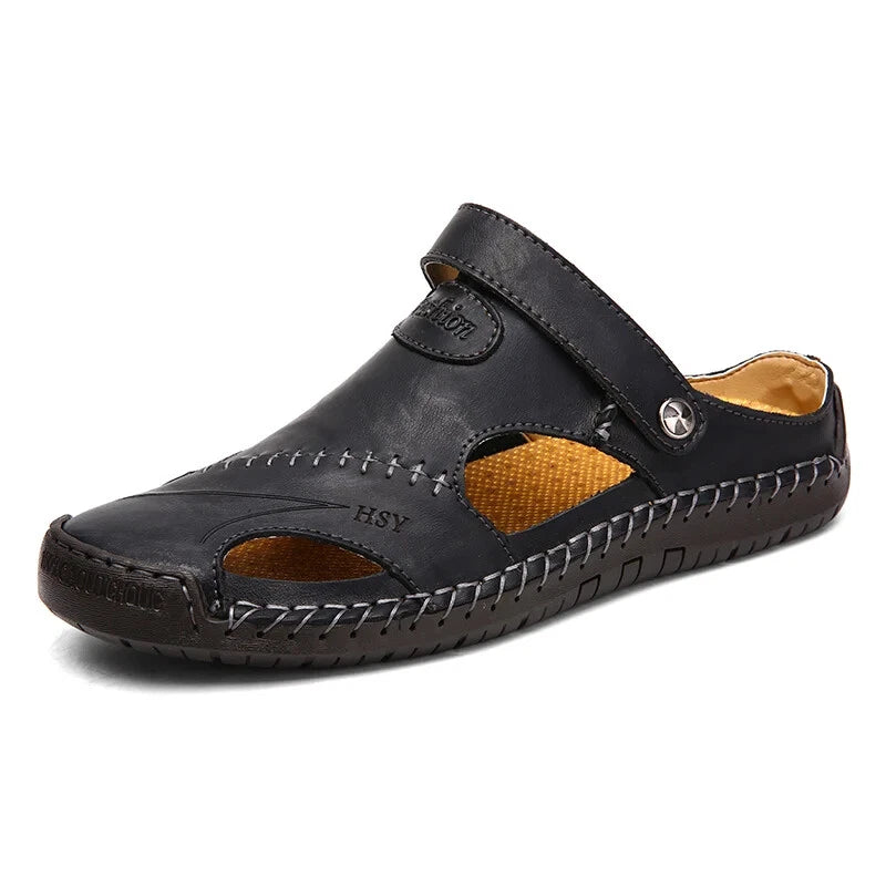 Summer Men Sandals Breathable Slippers Slip On Flats Outdoor Beach Shoes