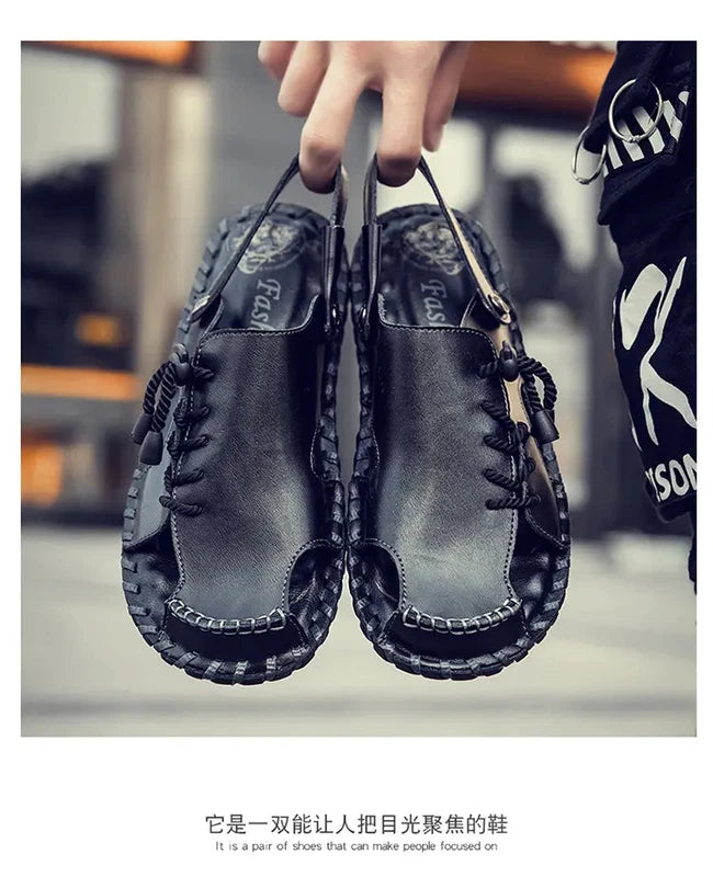 38-47 Mens Closed Round Toe Slingback Sandals Slippers Beach Holiday Summer Flat