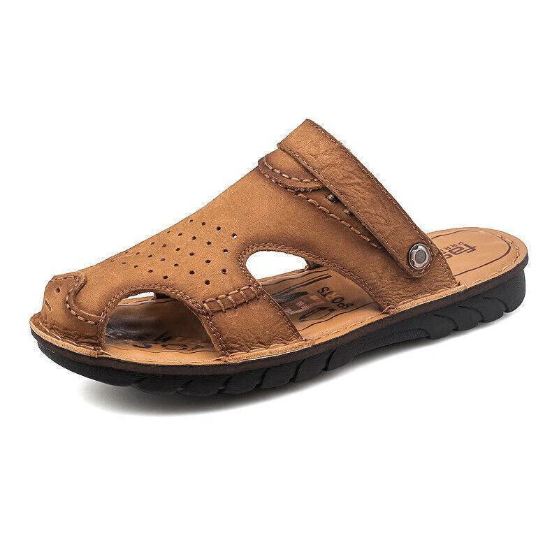 Fashion Men's Closed Toe Non-slip Sandals Outdoor Beach Casual Slippers Summer