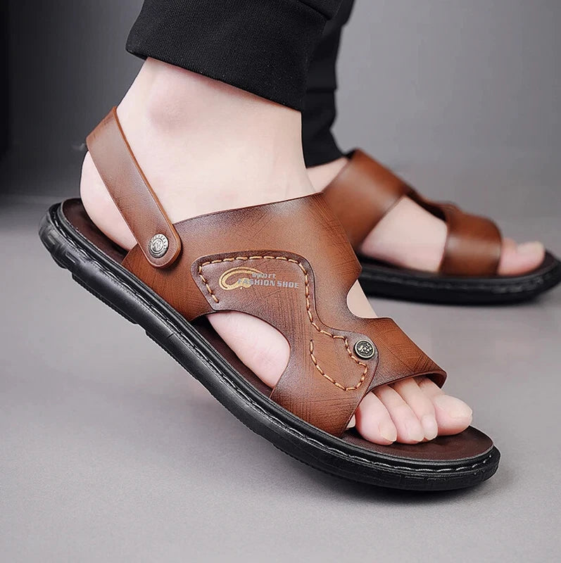 Classic Men Sandals Outdoor Handmade Slippers Lightweight Non Slip Beach Shoes