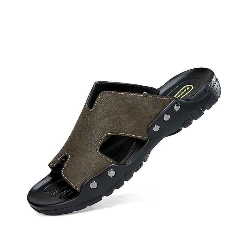 Plus Size Sandals Slippers Men's Open Toe Flats Flips Flops Beach Outdoor New