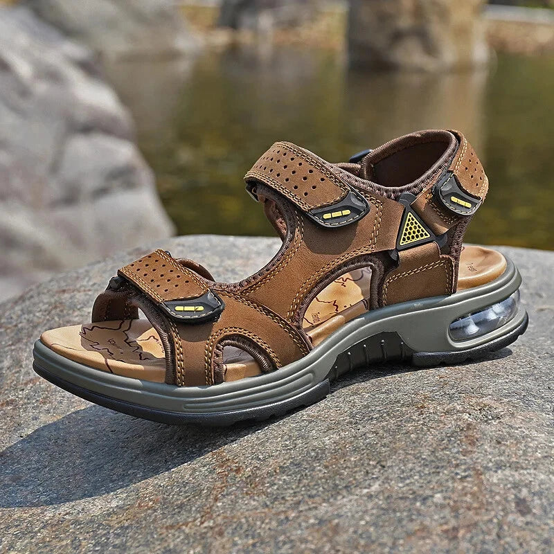Summer Comfortable Men's Sandals Leather Breathable Slippers Outdoor Beach Shoes