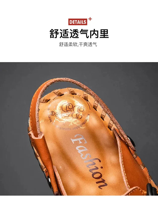 38-47 Mens Closed Round Toe Slingback Sandals Slippers Beach Holiday Summer Flat