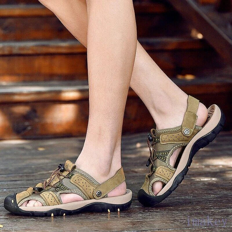 Mens Summer Slip On Sandals Beach Outdoor Sports Closed Toe Casual Slippers 2025