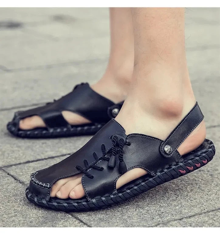 38-47 Mens Closed Round Toe Slingback Sandals Slippers Beach Holiday Summer Flat