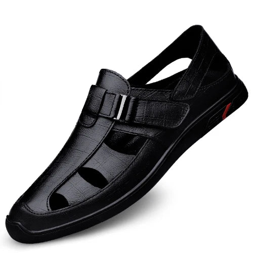 Men's Leather Sandals Beach Shoes Sports Leisure Sandals Outdoor Men's Slippers