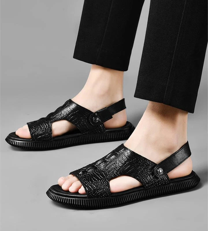 Men's Casual Slippers Shoes Flats Summer Beach Peep Toe Comfort Sandal 38-45 New