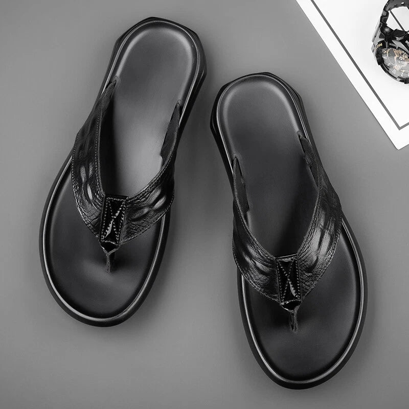 Men Sandals Slippers Thong Flip Flop Outdoor Leisure Water Shoes Black New Beach