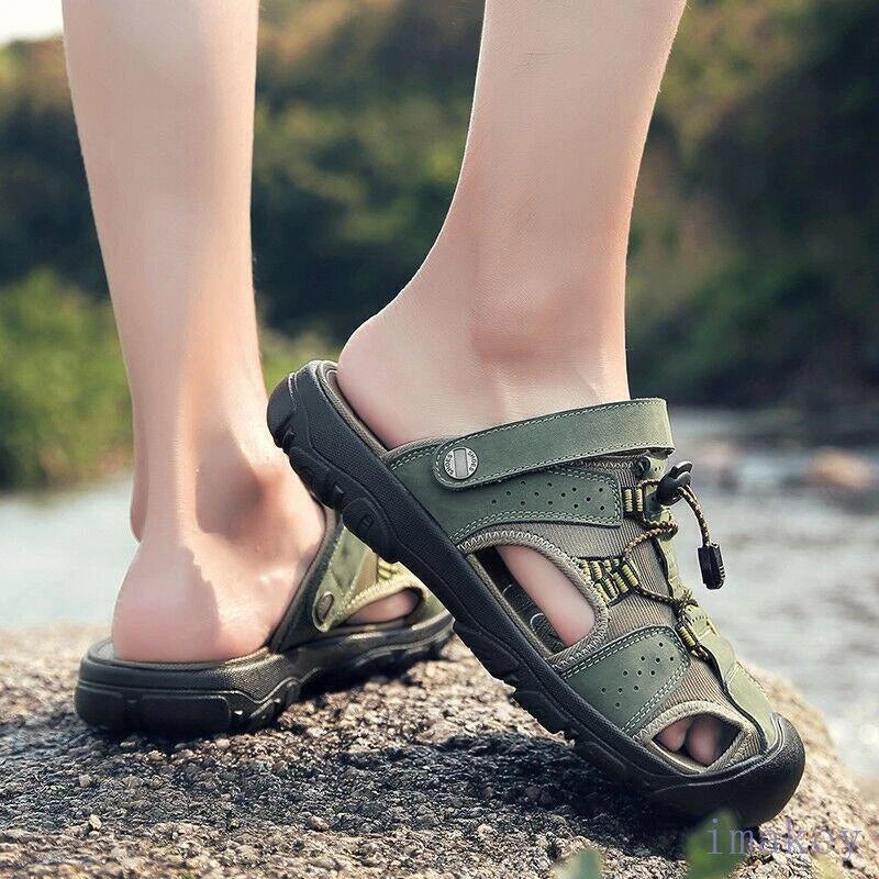 Big Size Men's Breathable Slippers Hiking walking Sports Casual Outdoor Sandals