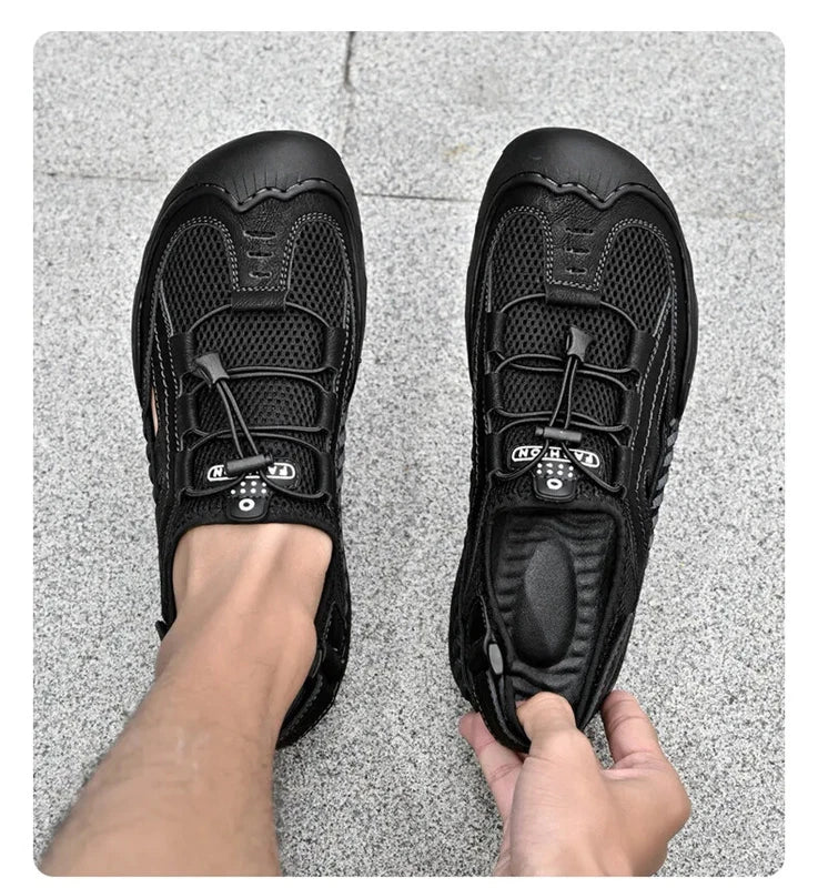 Summer Men's Breathable Mesh Sandals Casual Lightweight Shoes Beach Slippers